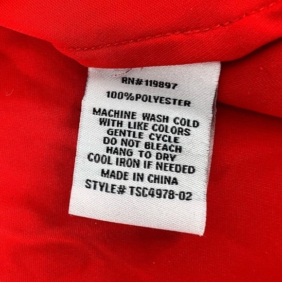 Collective Concepts Short Sleeve V-Neck Flutter Sleeve Blouse Size Small Women's - Picture 5 of 5